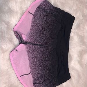 Lululemon shorts: pink and black hombre with spots